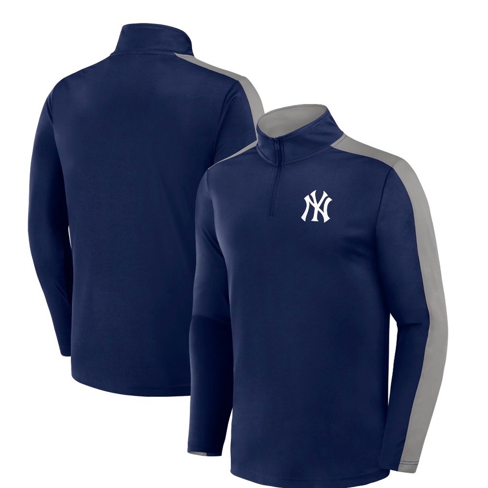New York Yankees Men's Navy
 Polyester Quarter-Zip
Pullover,Size 3XL NWT